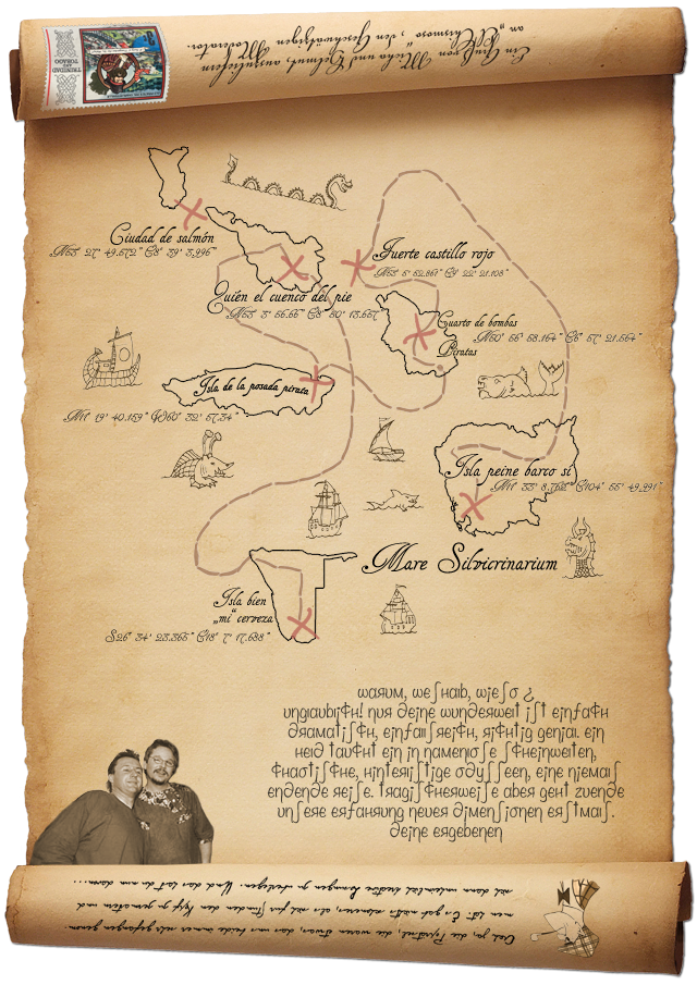 Die Schatzkarte von Helmut und Micha. Da war einfach kein Platz mehr für eine Lobhudelei...